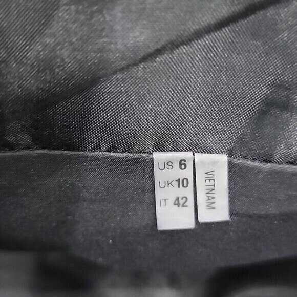 Tahari Skirt Mini Pencil Navy Blue Lined Back Slits Lightweight Women's 6 - Picture 4 of 6